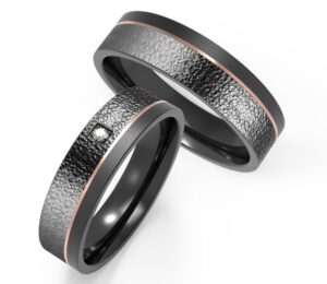 Sleek ring with embedded gemstone