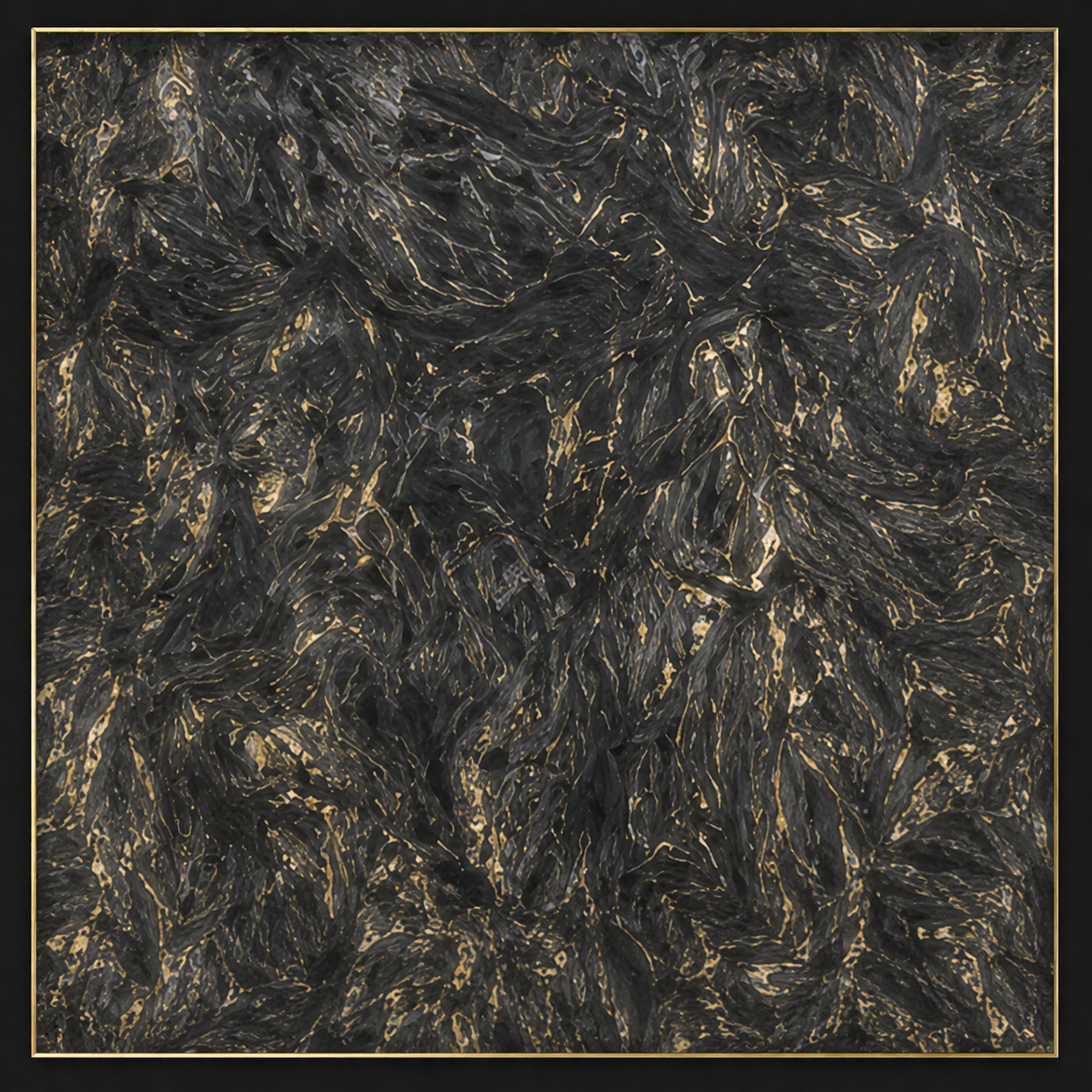 Melton Gold colored forged carbon fiber swatch #1142