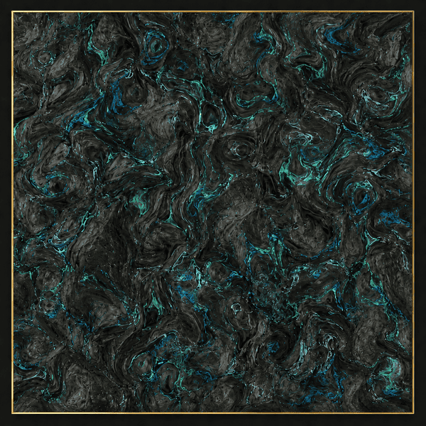 Obsidian Tide blue black colored forged carbon fiber swatch 1150