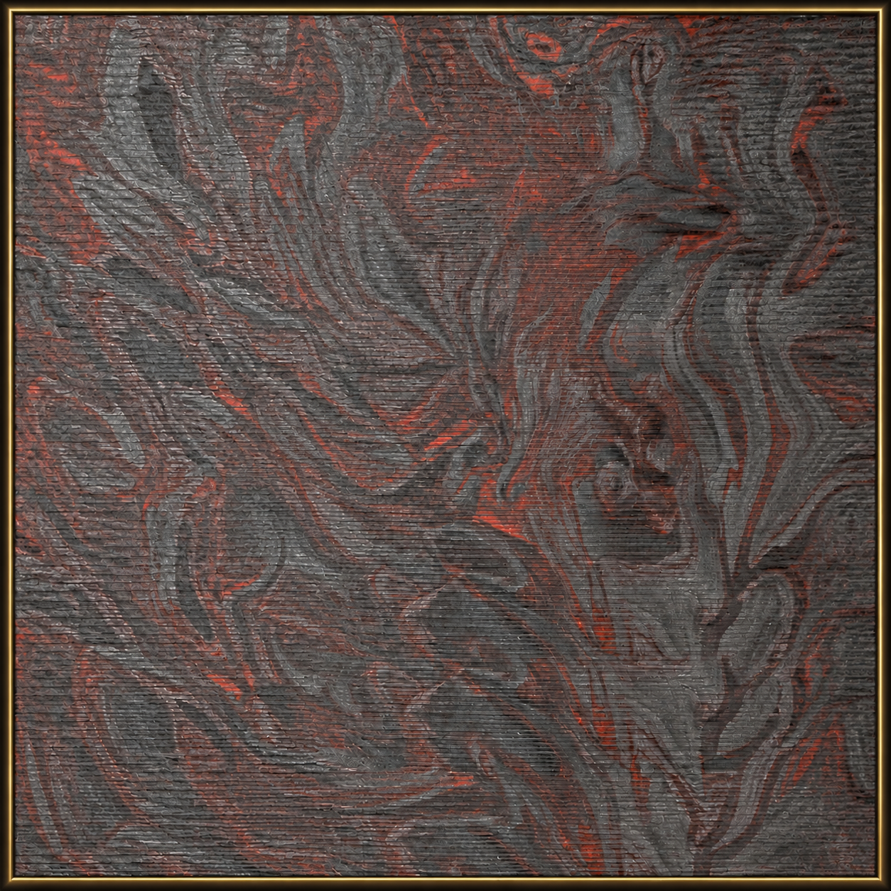 Ember Red colored forged carbon fiber swatch #1153