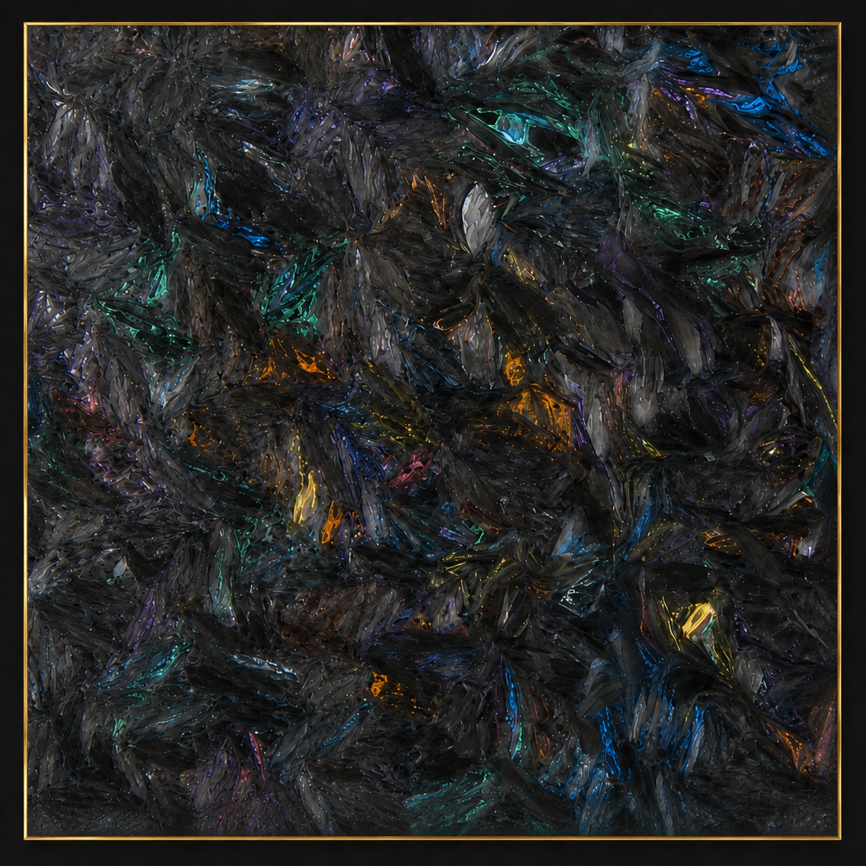Rainbow forged carbon fiber color sample
