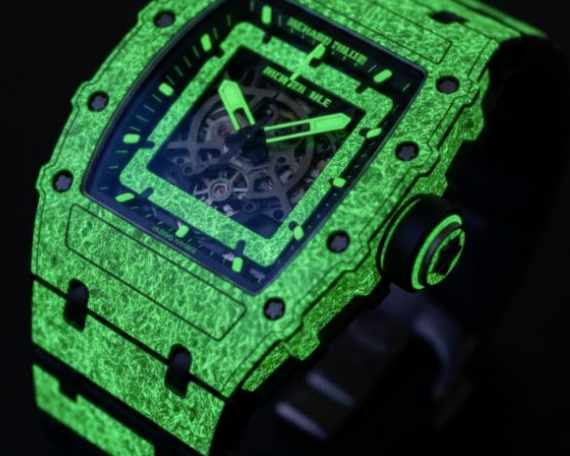 Glow in the dark carbon fiber material effect reference