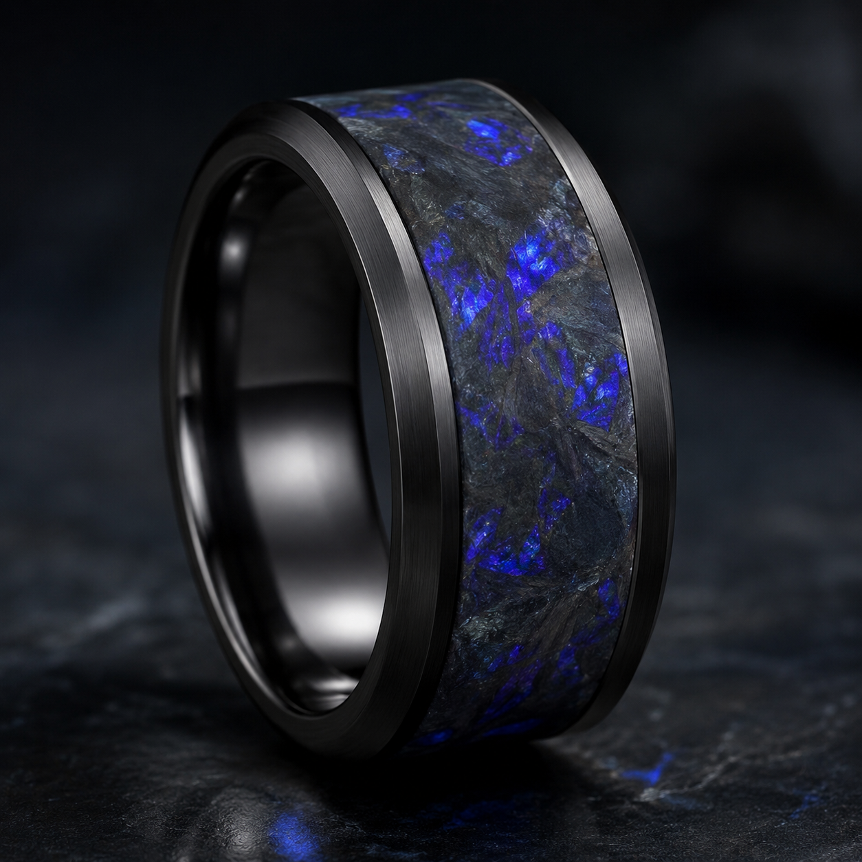 Photonic crystal and rainbow forged carbon fiber rings