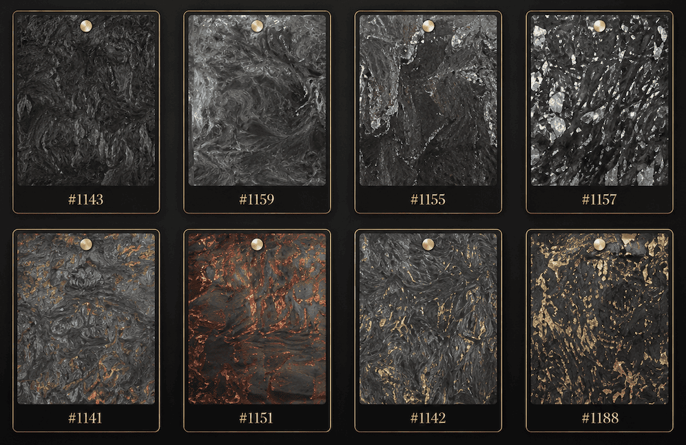 Ringentle colored forged carbon fiber color lookbook for ring material selection
