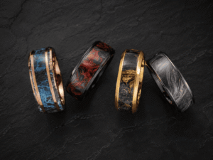 colored forged carbon fiber rings