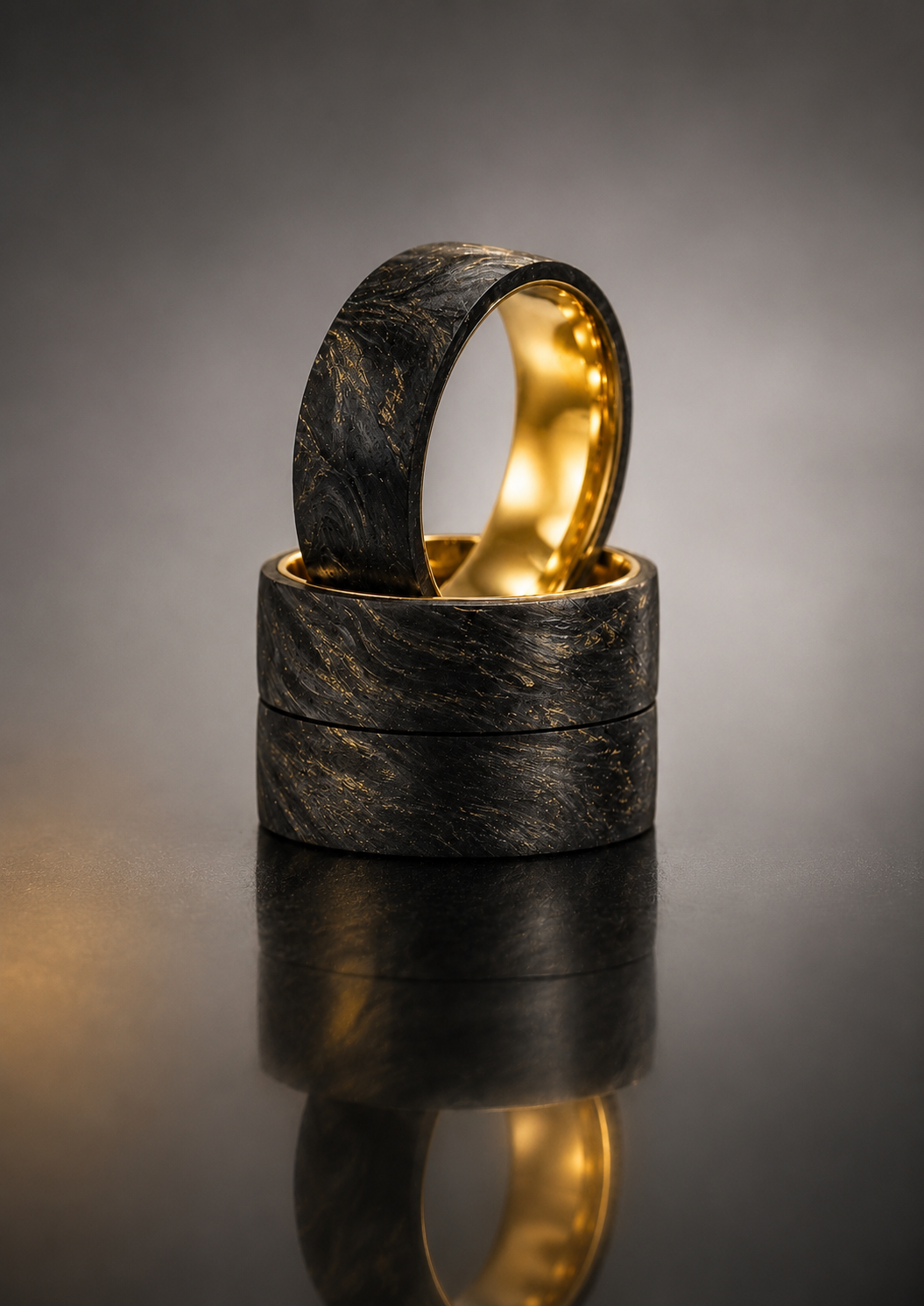 Colored forged carbon fiber rings by Ringentle