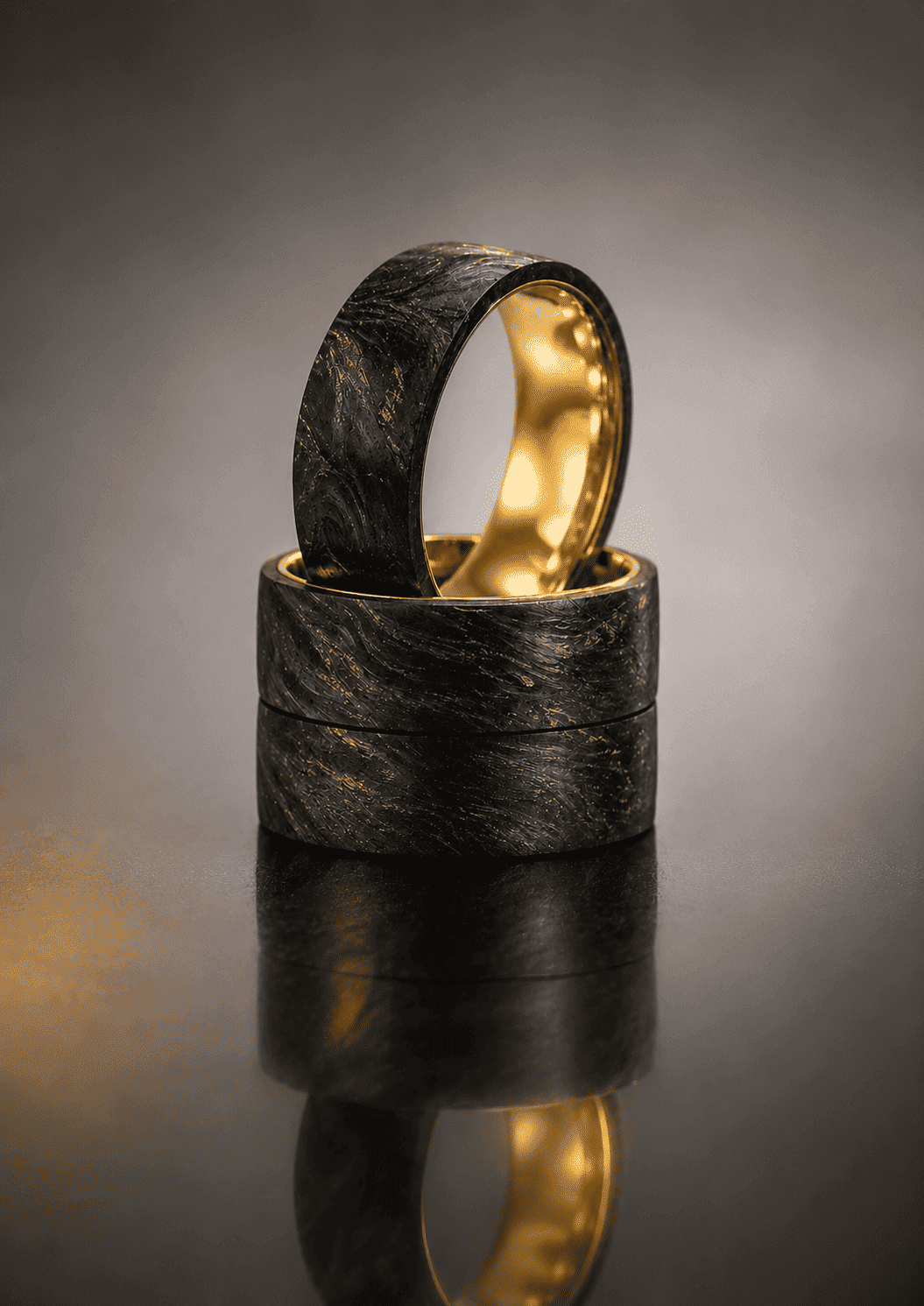 Colored forged carbon fiber rings by Ringentle