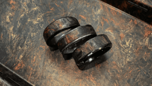 red forged carbon fiber rings